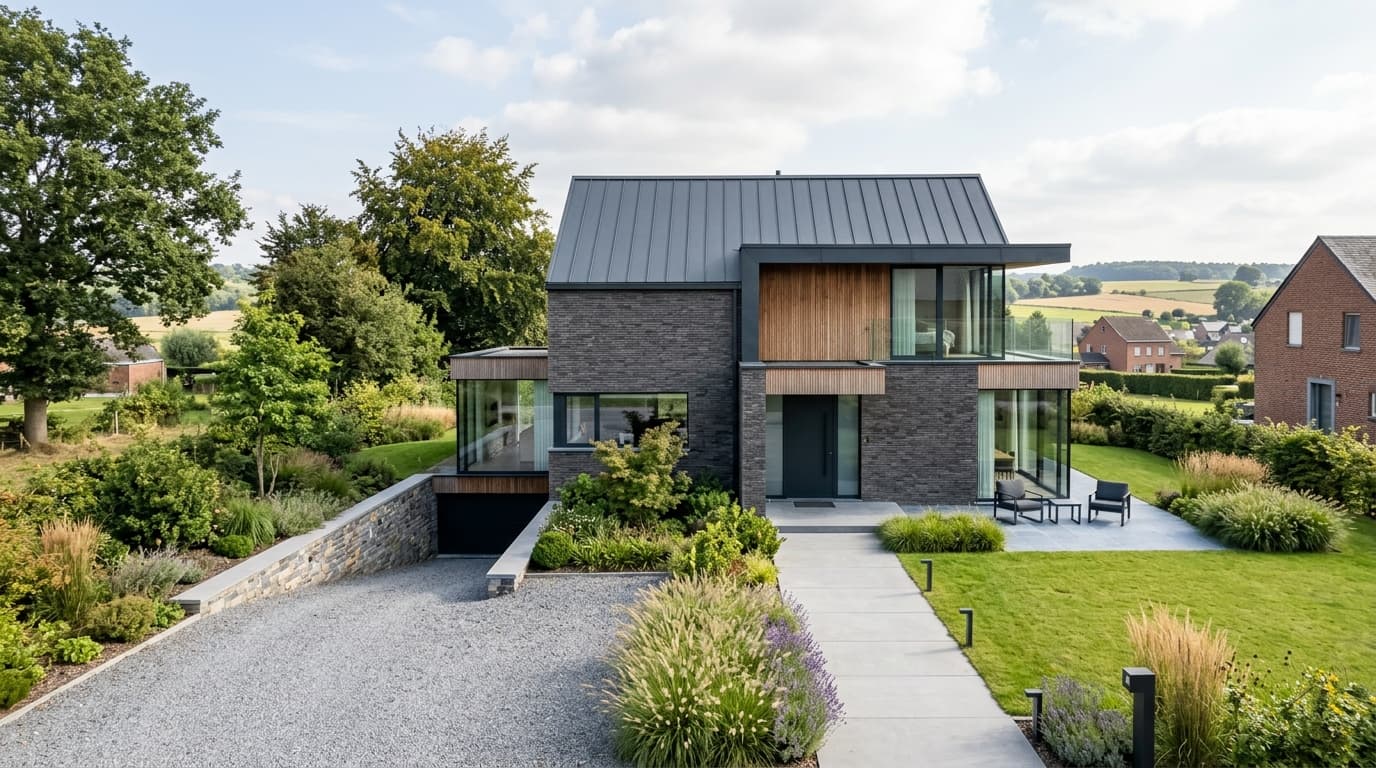Maison belge contemporaine rénovée : Acheter à deux en Wallonie