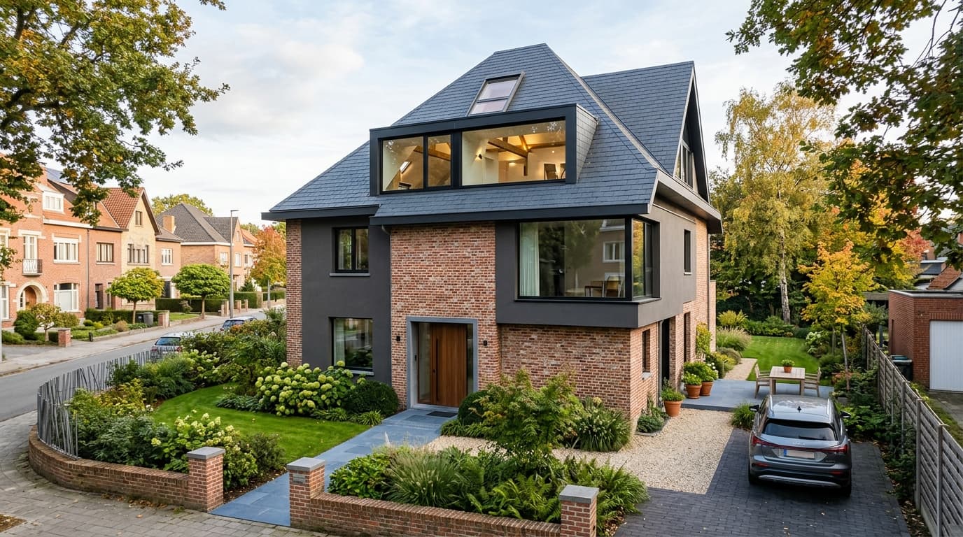 Maison belge contemporaine rénovée : Aménager ses combles à Bruxelles