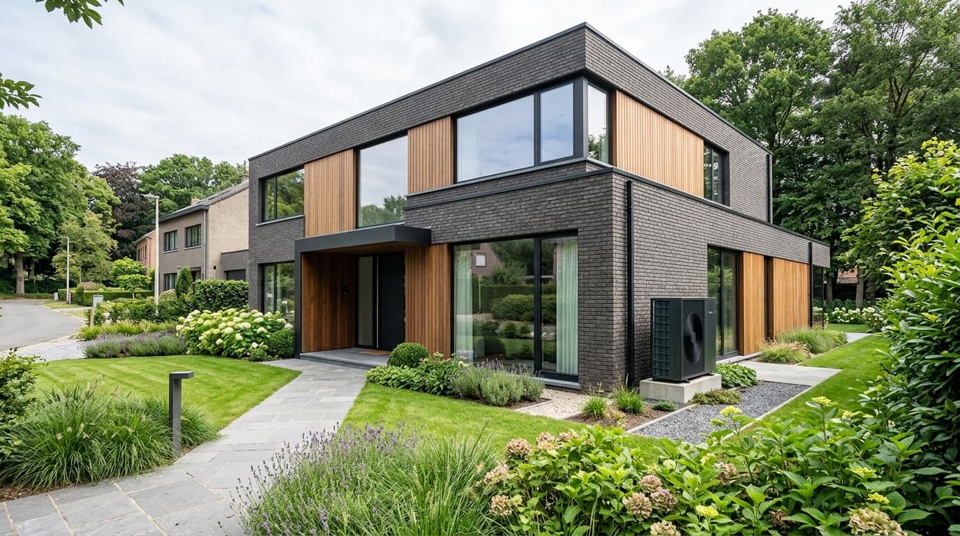Maison belge contemporaine rénovée : Climatisation réversible (PAC air-air)