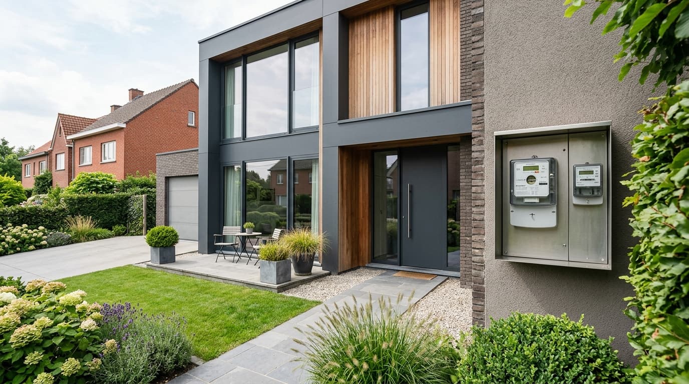 Maison belge contemporaine rénovée : Compteur bi-horaire ou monohoraire