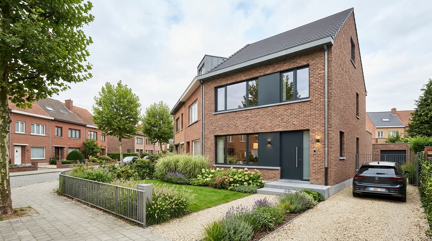 Maison belge contemporaine rénovée : Financer ses châssis à Bruxelles