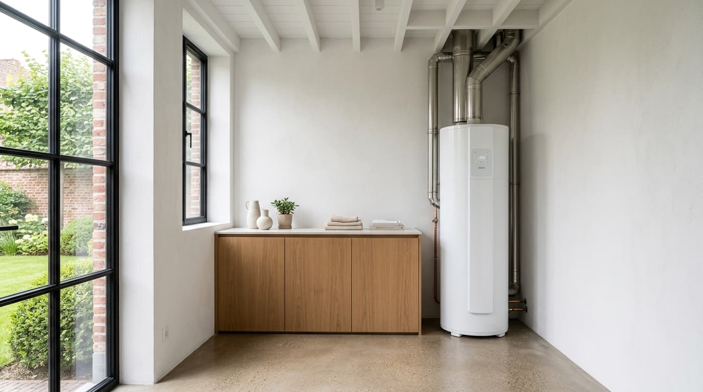Intérieur contemporain rénové : Le chauffe-eau thermodynamique (CET)