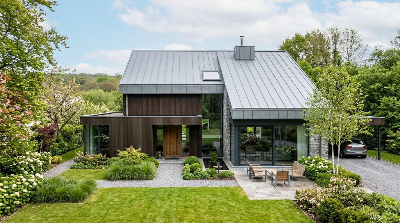 Maison belge contemporaine rénovée : Isolation de toiture
