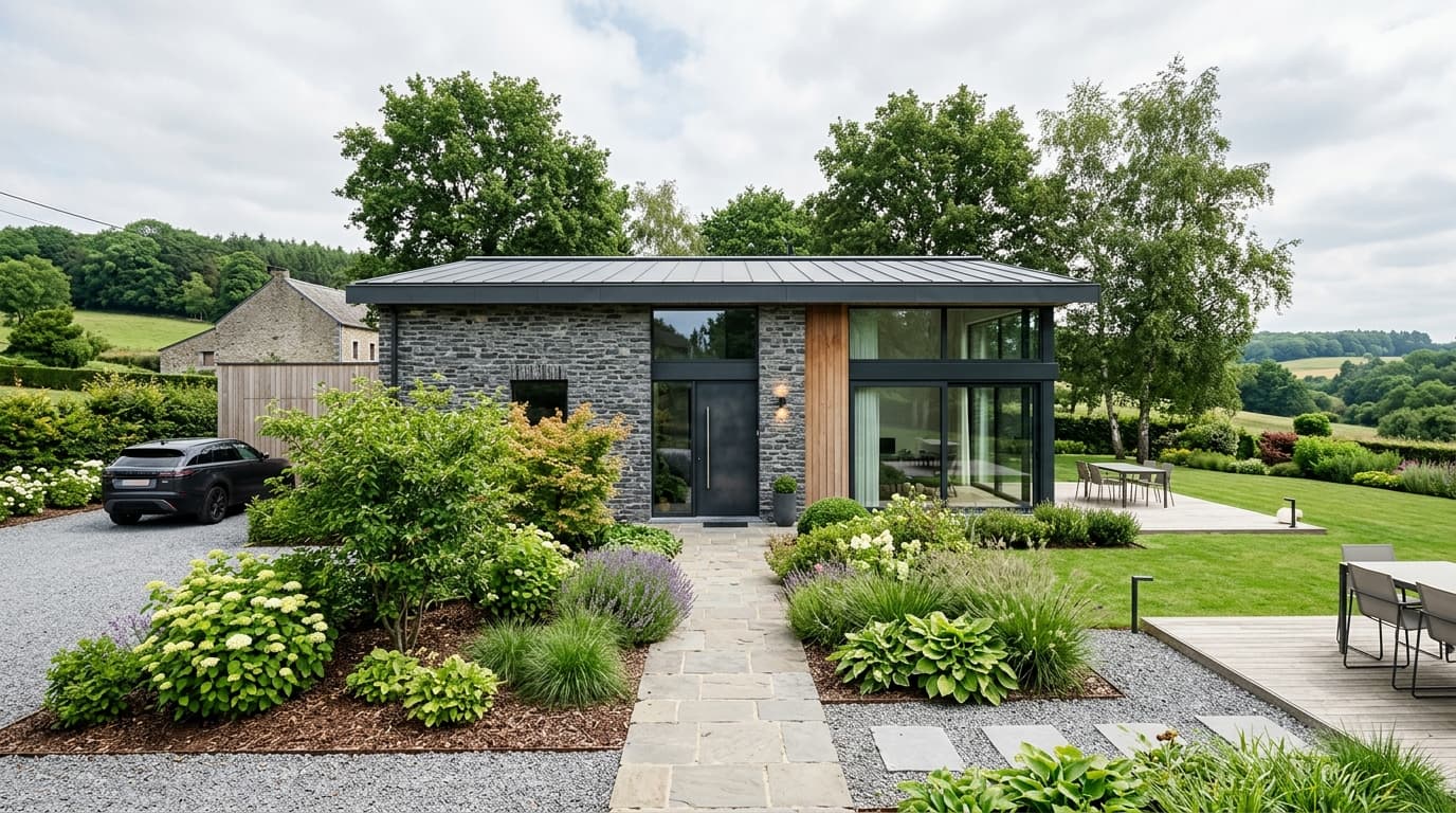 Maison belge contemporaine rénovée : Radon en Wallonie