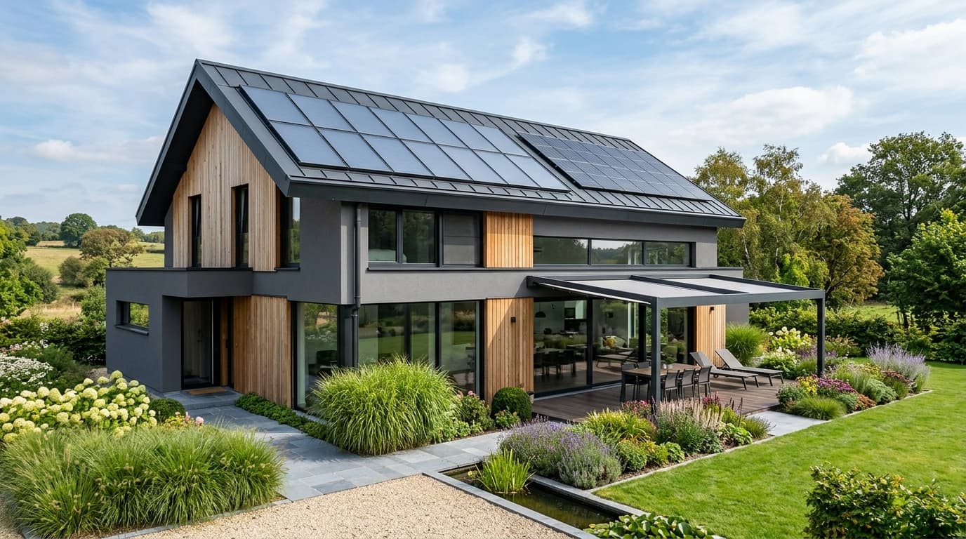 Maison belge contemporaine rénovée : Solaire thermique