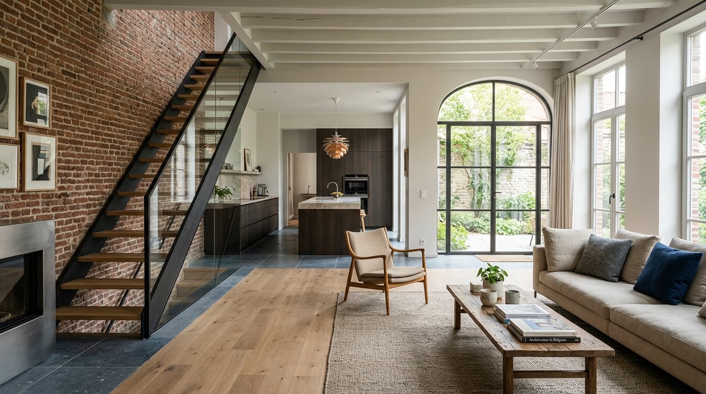 Intérieur contemporain rénové : Marier l'ancien et le contemporain