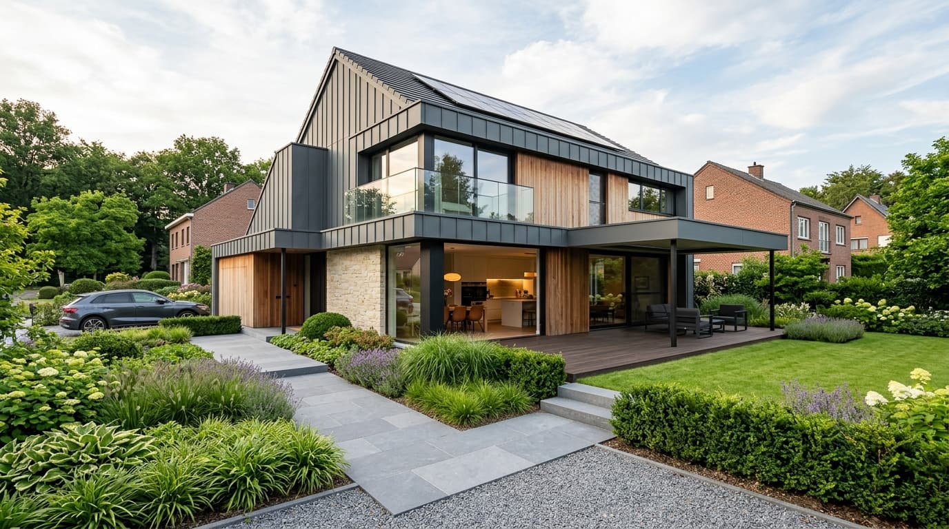 Maison belge contemporaine rénovée : RGIE mis à jour