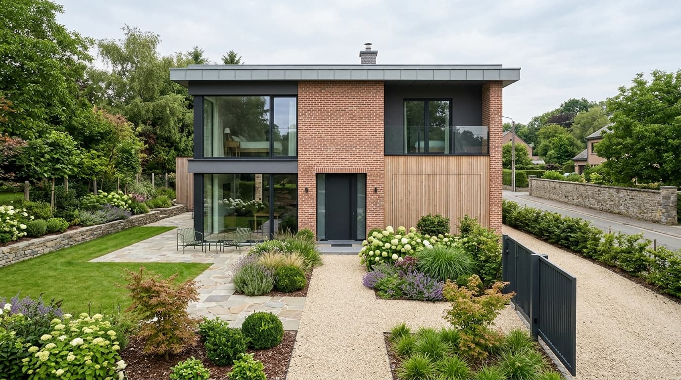 Maison belge contemporaine rénovée : Rénovation après sinistre