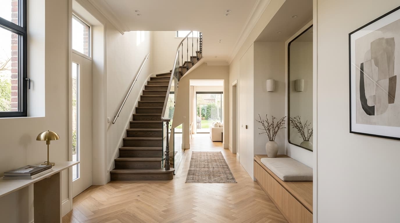 Intérieur contemporain rénové : Rénovation de couloir