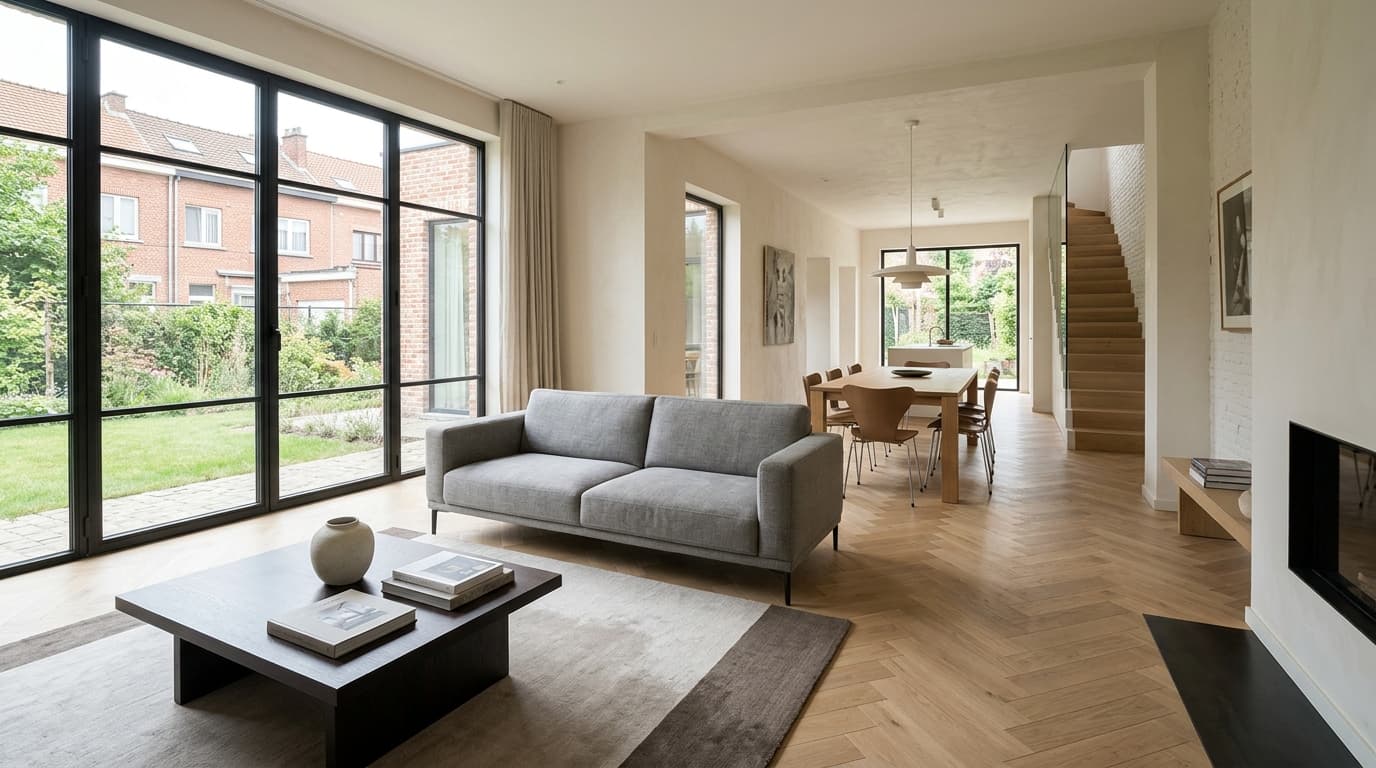 Intérieur contemporain rénové : Rénover les sols d'un appartement