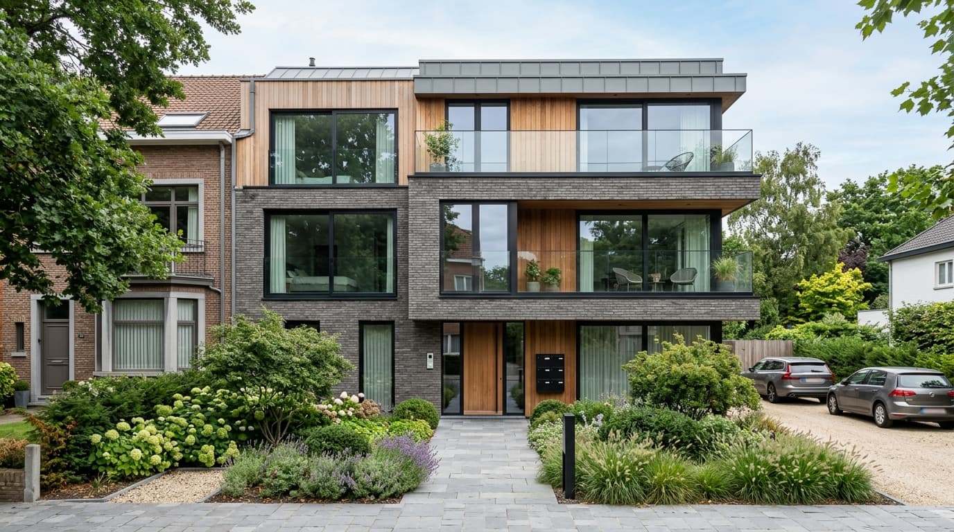 Maison belge contemporaine rénovée : Rénover une copropriété à Bruxelles