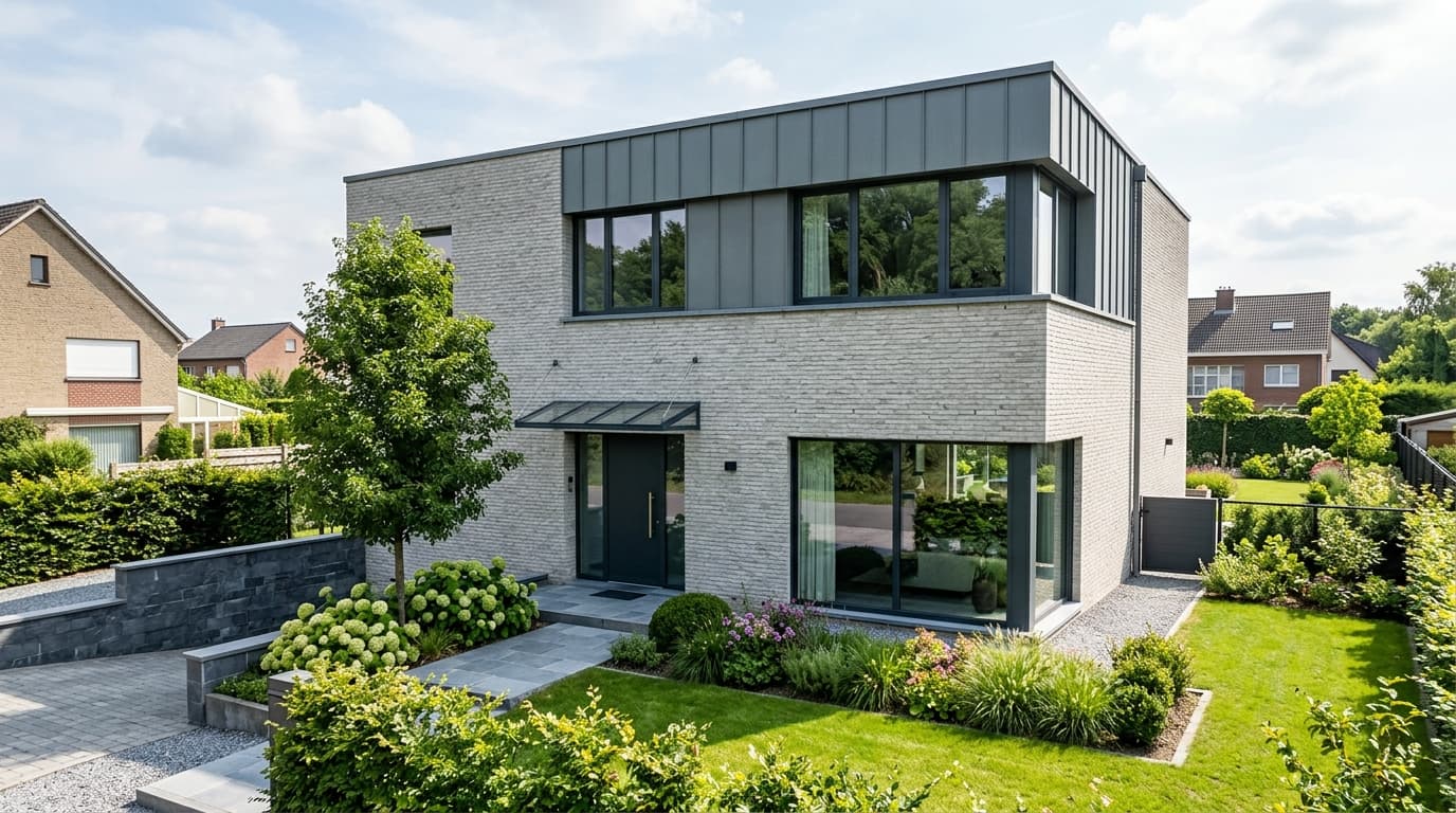 Maison belge contemporaine rénovée : Ponts thermiques aux nœuds constructifs