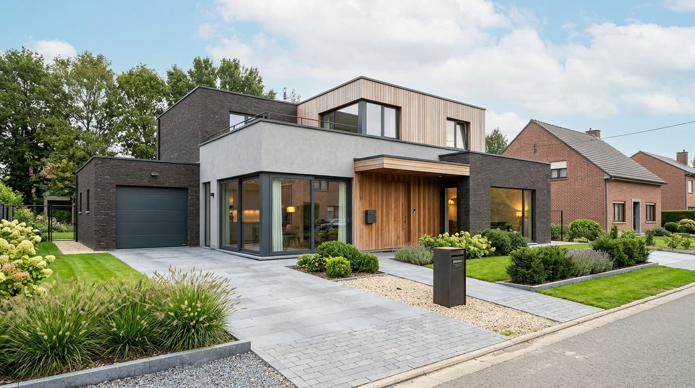 Maison belge contemporaine rénovée : Travaux d'urgence et factures d'acompte