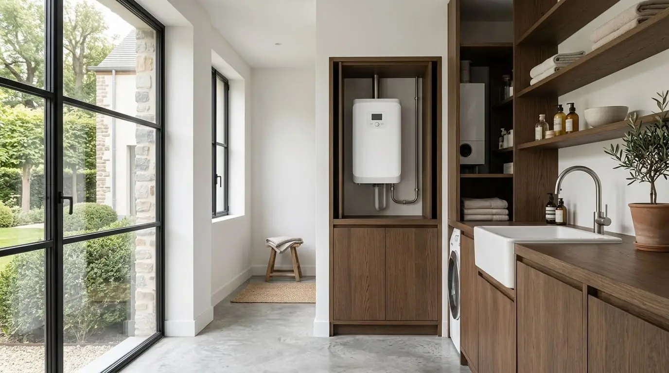Intérieur contemporain rénové : Adoucisseur d'eau de nouvelle génération