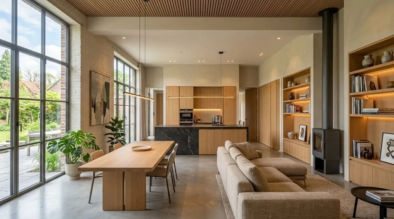 Intérieur contemporain rénové : Éclairage LED basse consommation