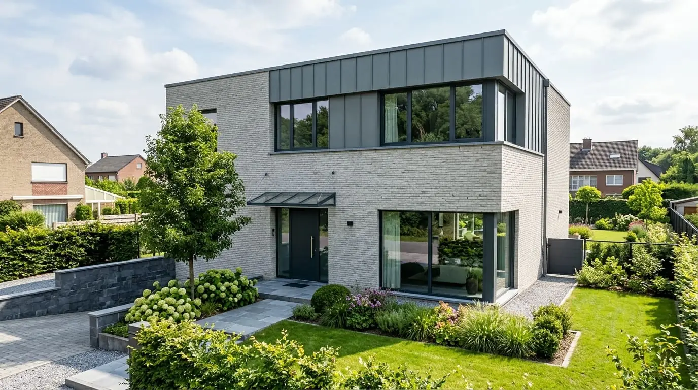 Maison belge contemporaine rénovée : ponts thermiques aux nœuds constructifs
